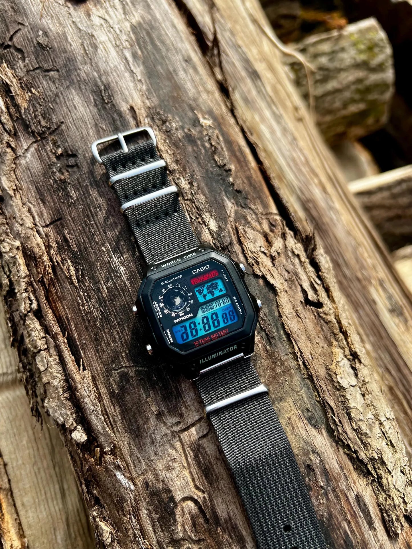 Dark Moon AE-1200 - Modified Casio Watch