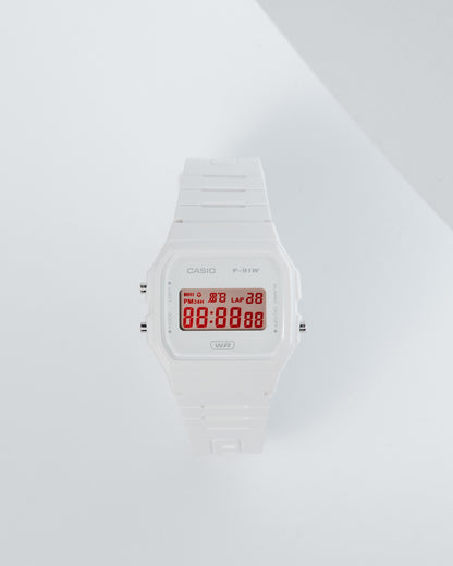 Minimal White F-91 - Modified Casio Watch