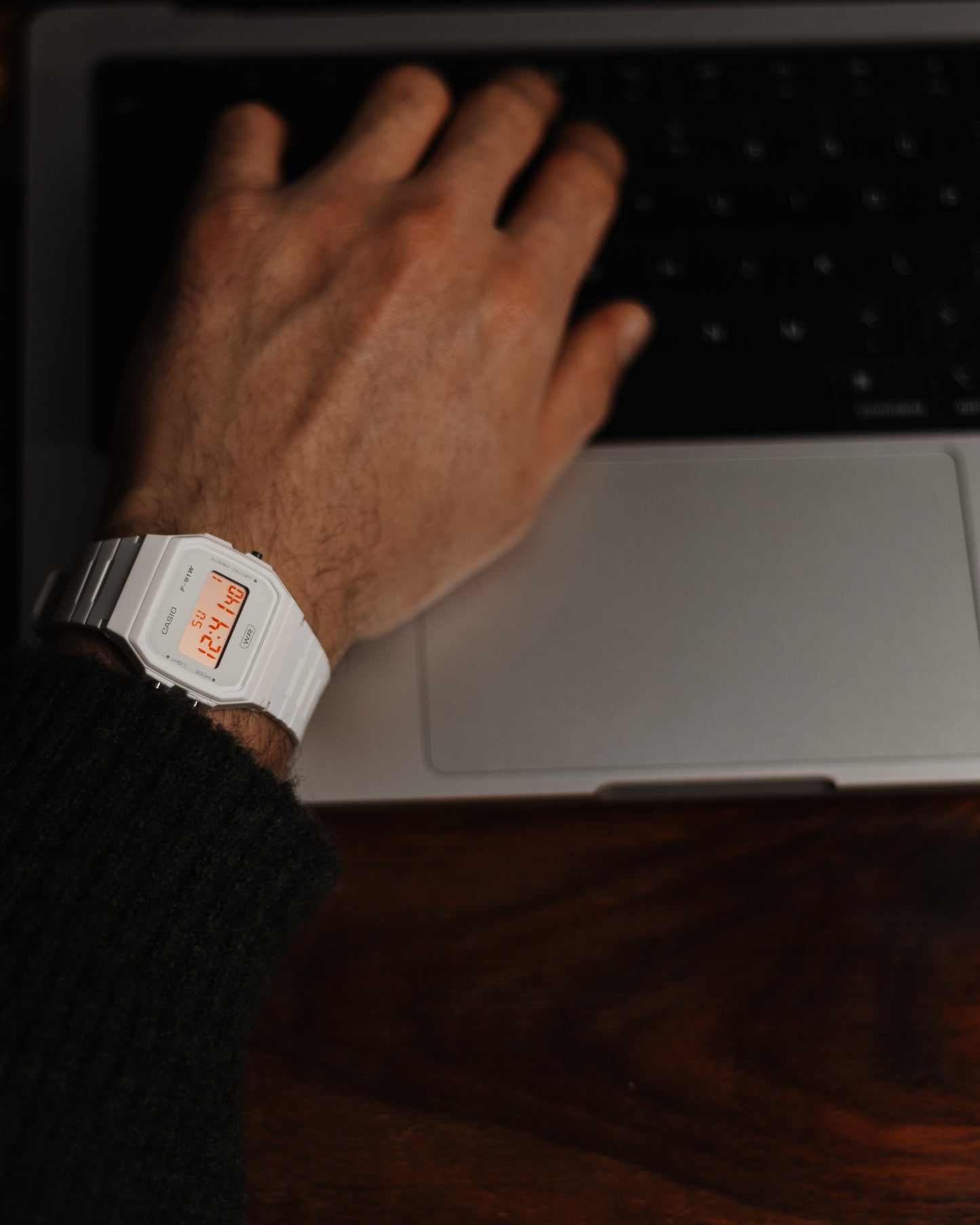 Minimal White F-91 - Modified Casio Watch