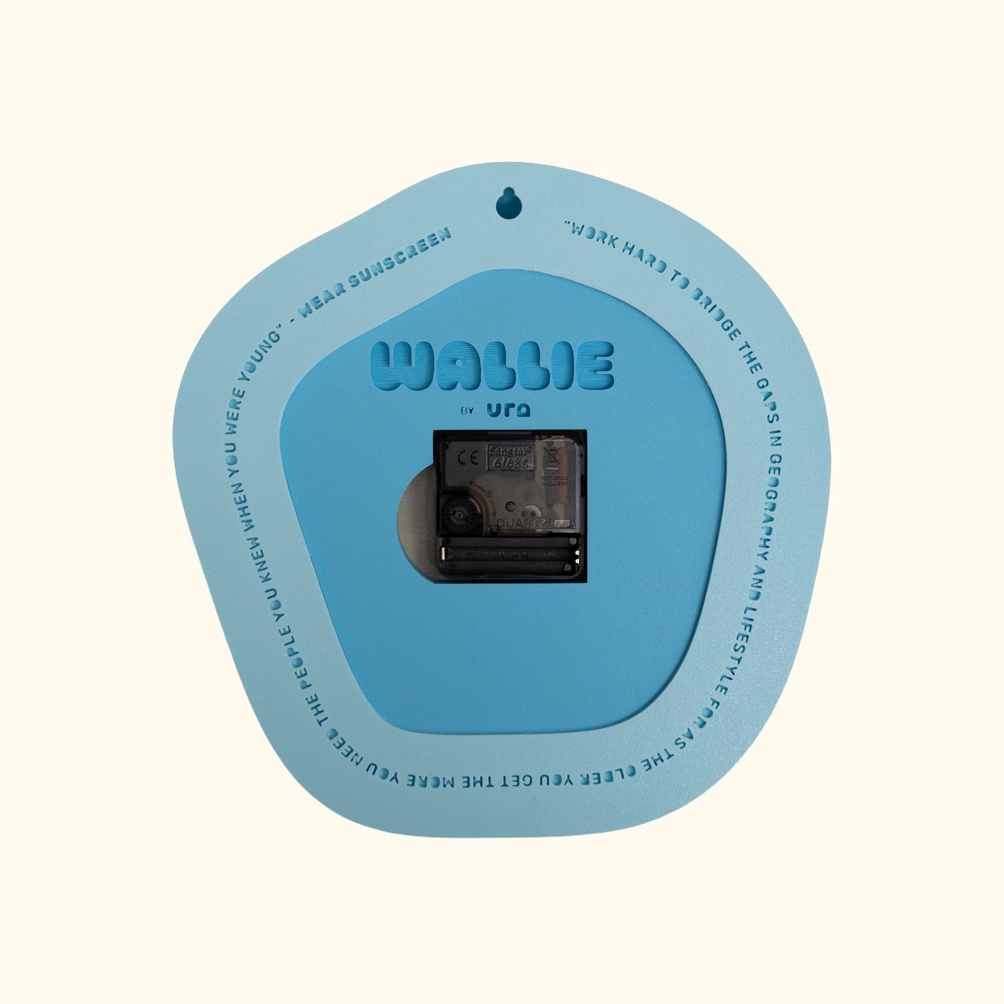 Back of Wallie Clock by Ura Watches / EON TIME