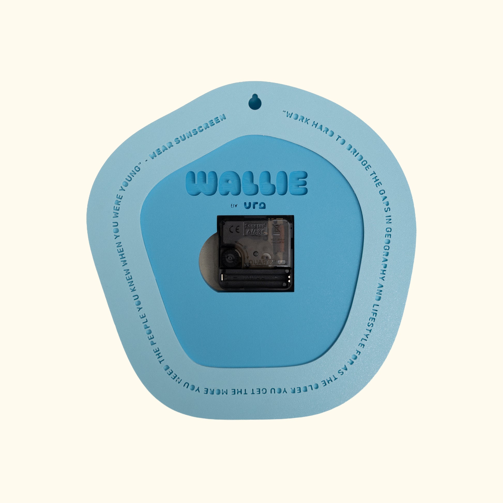 Back of Wallie Clock by Ura Watches / EON TIME