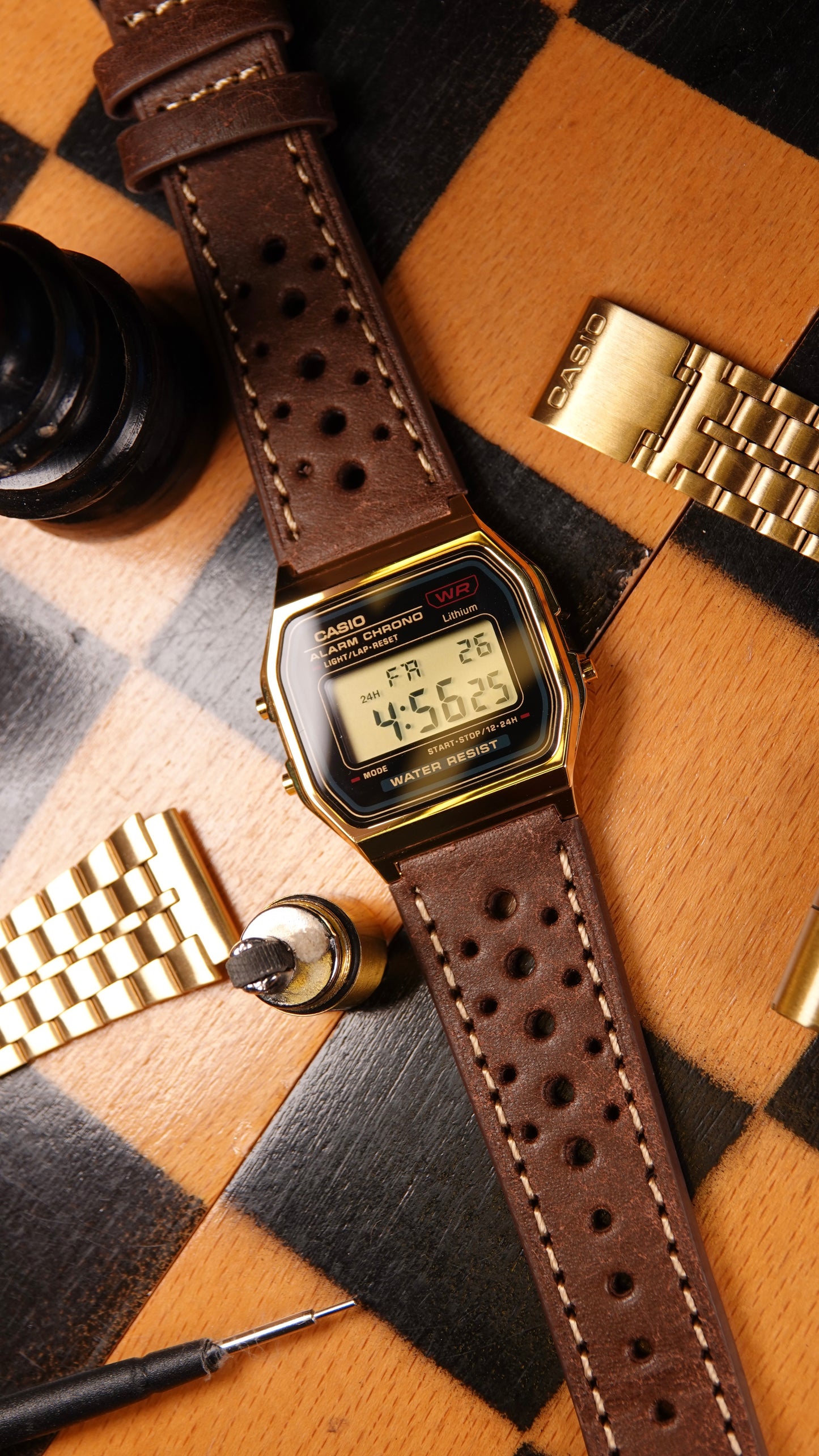 Racing Gold A159 - Modified Casio Watch