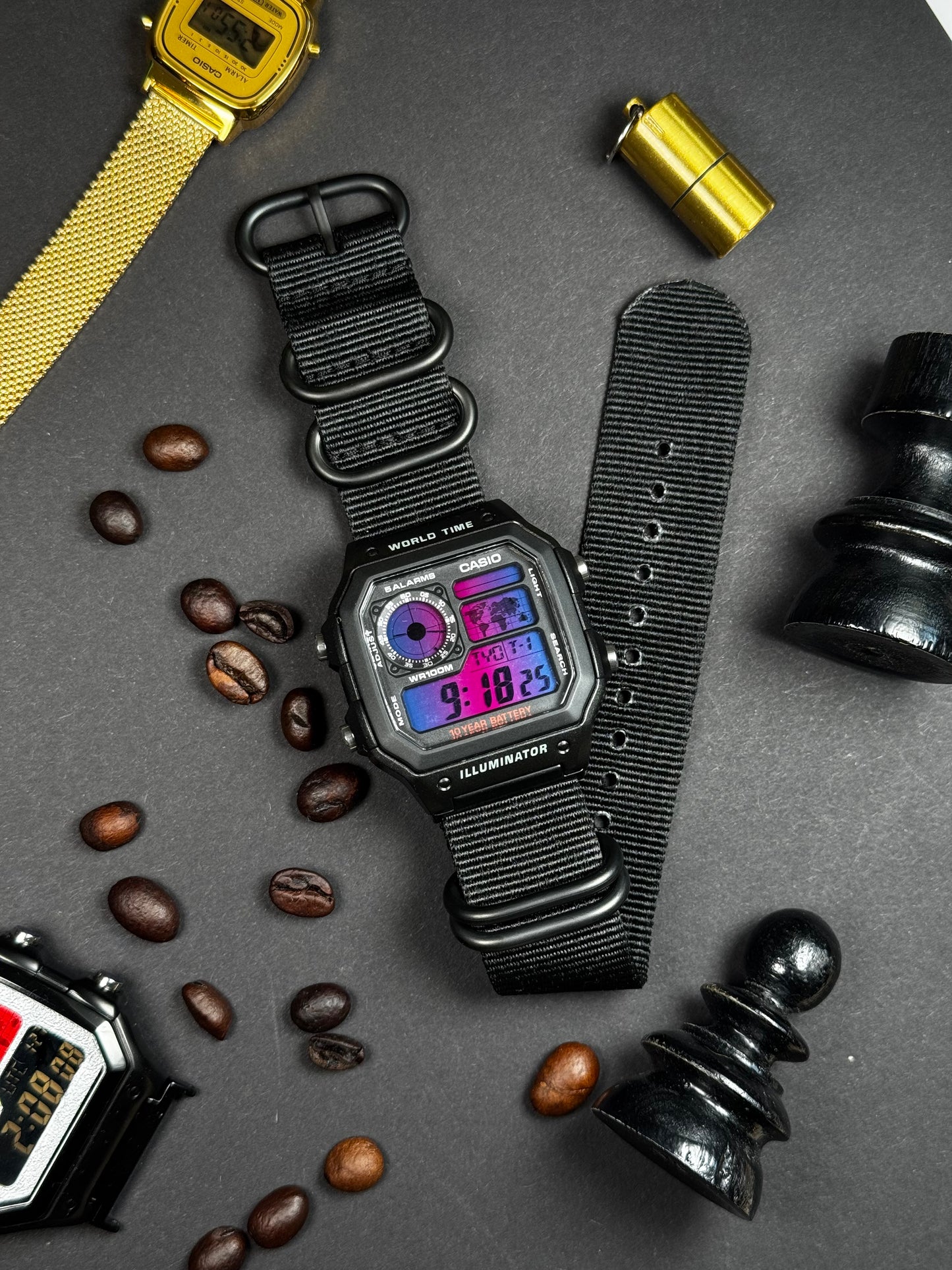 Crab Nebula Royale AE-1200 - Modified Casio Watch