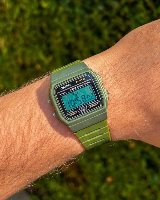 Combat Olive Green F-91 - Modified Casio Watch