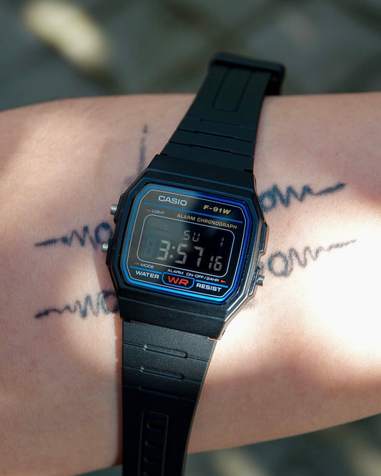 Classic Black F-91 - Modified Casio Watch