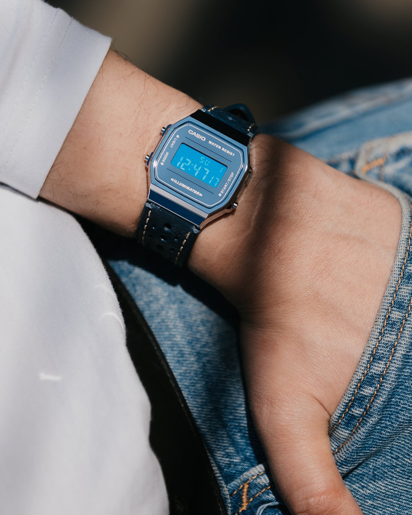 Azure Retro A168 - Casio Modified Watch