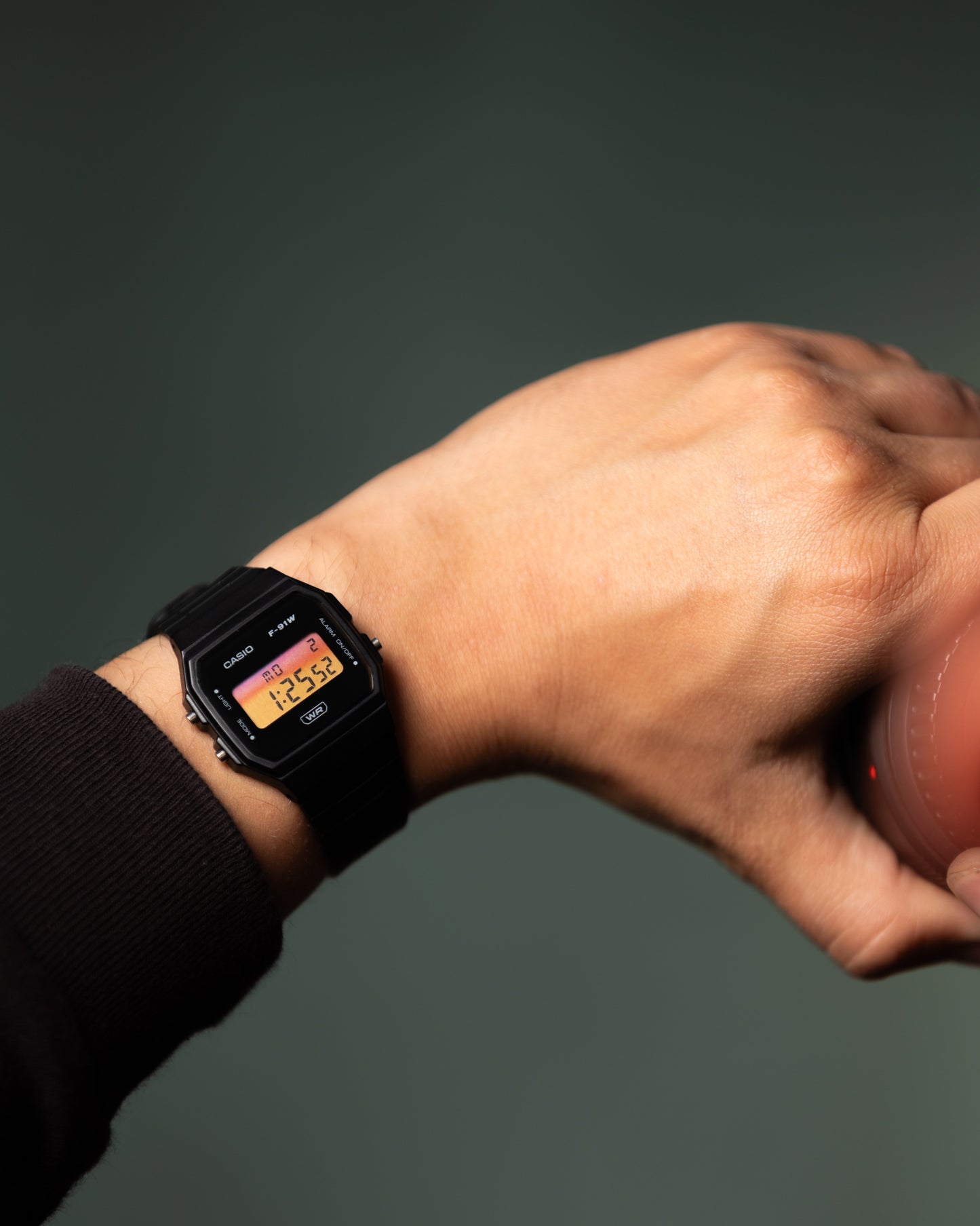 Midnight Ember F-91 - Modified Casio Watch