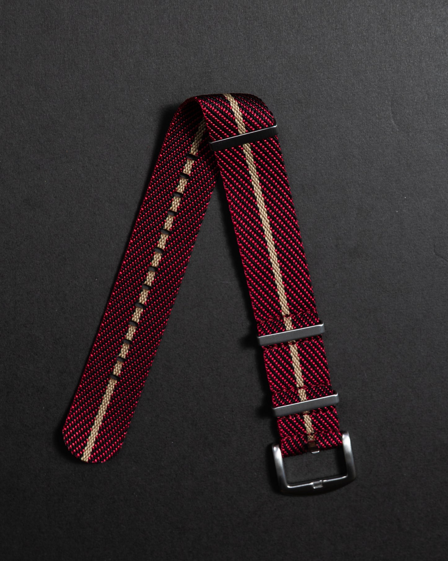Burgundy Watch Strap: 22mm Vintage Style