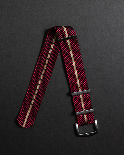 Burgundy Watch Strap: 22mm Vintage Style