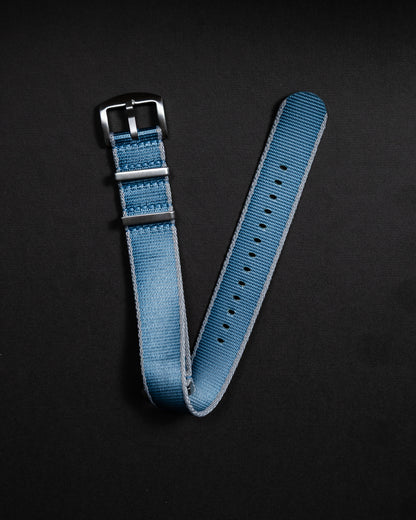 Baby Blue Nylon Watch Strap - Military Style - 22mm