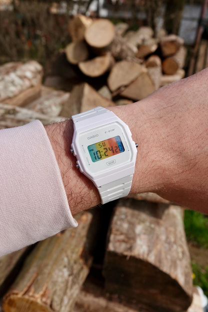 White Springtime F-91 - Modified Casio Watch