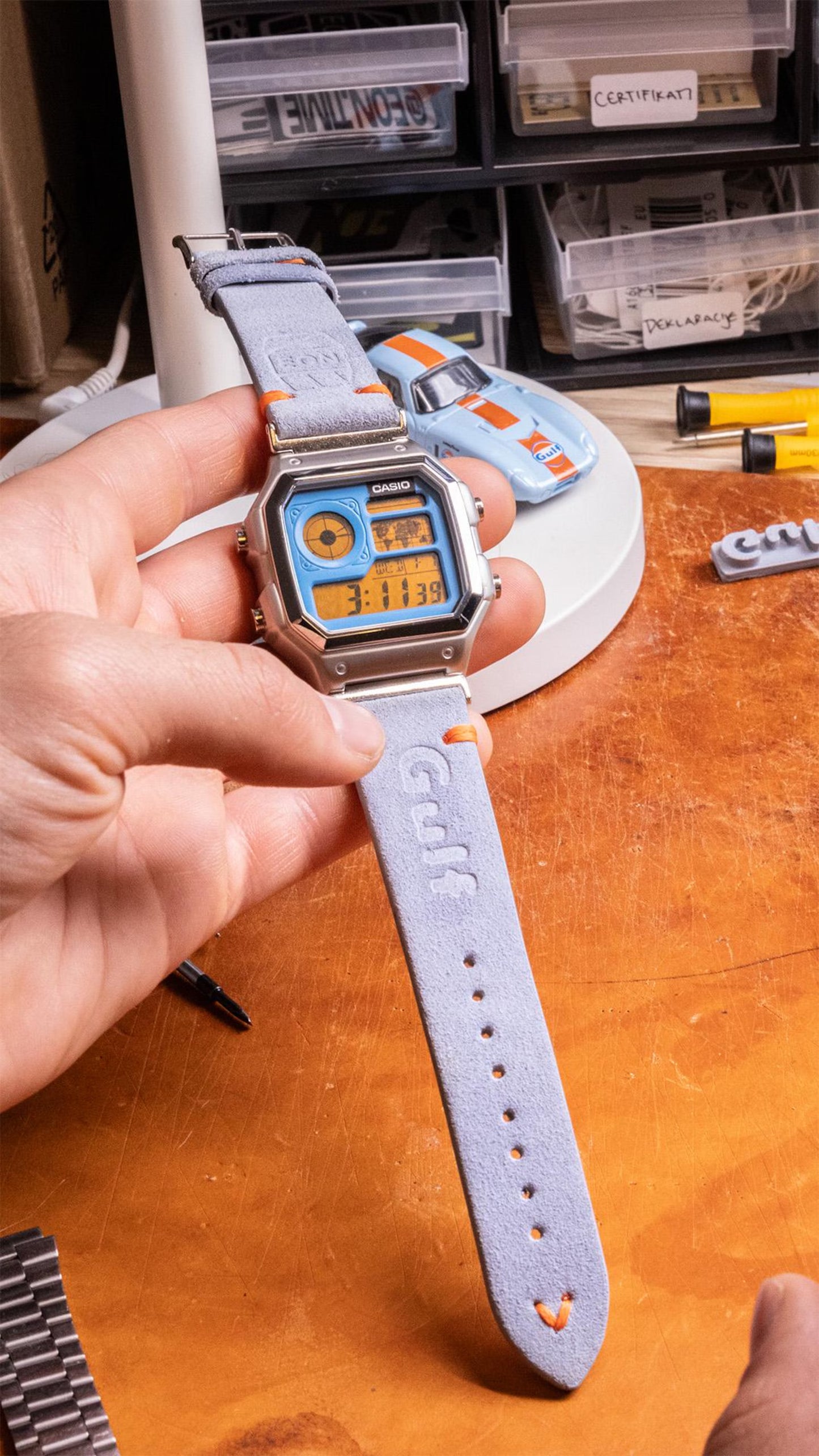 Gulf Racing Metal AE-1200 - Modified Casio Watch