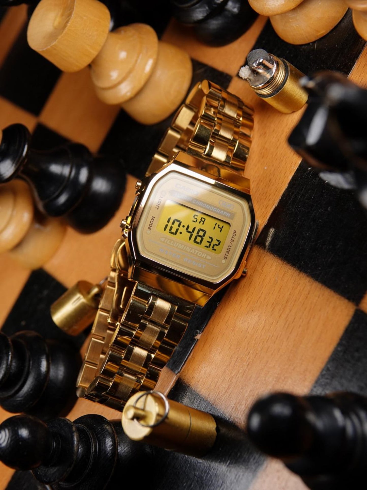 Weighted Metal Gold A168 - Modified Casio Watch