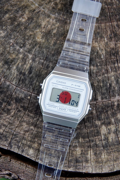Japan Clear F-91 - Modified Casio Watch