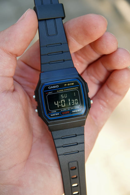 Classic Black F-91 - Modified Casio Watch
