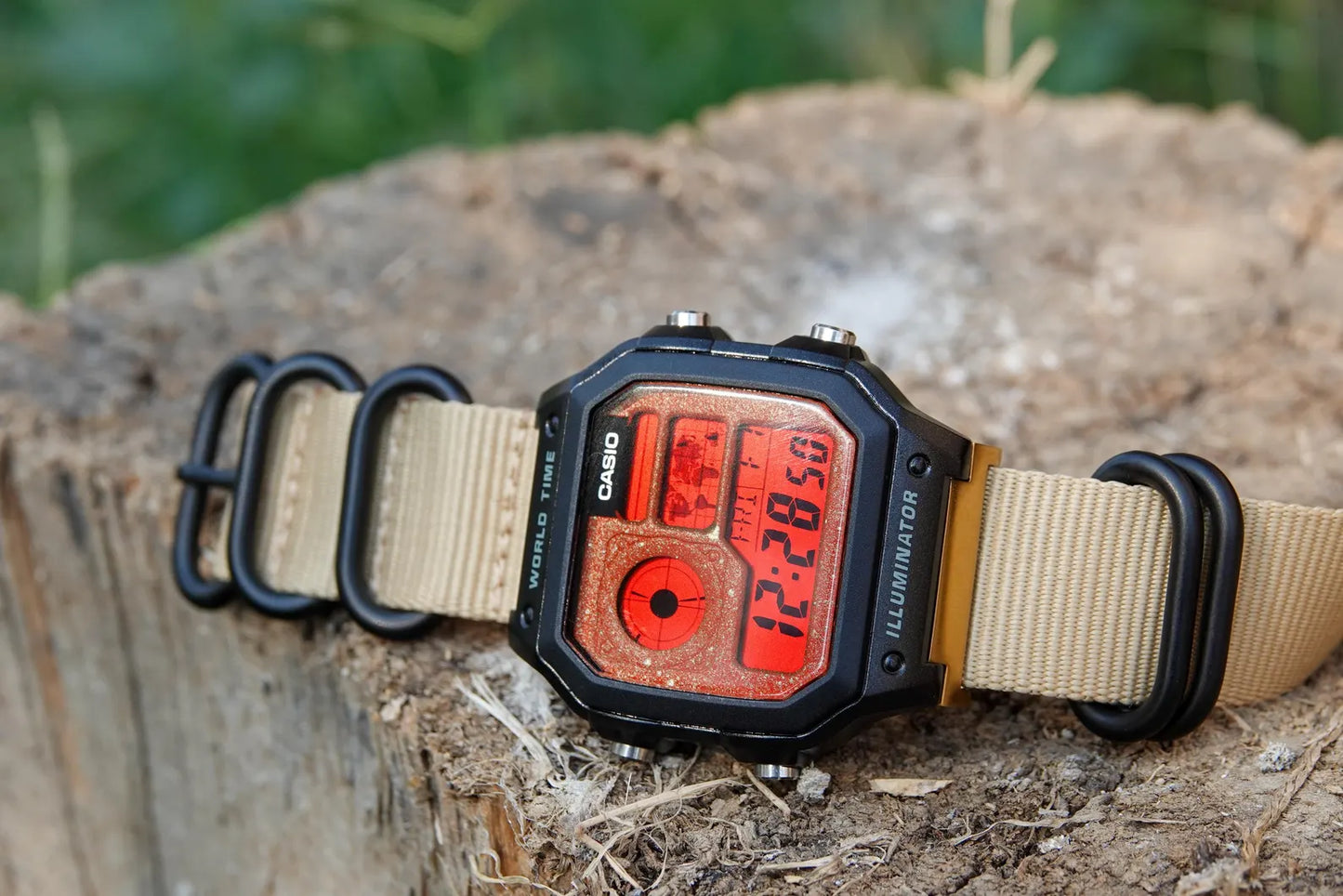 Red Dune Royale AE-1200 - Modified Casio Watch