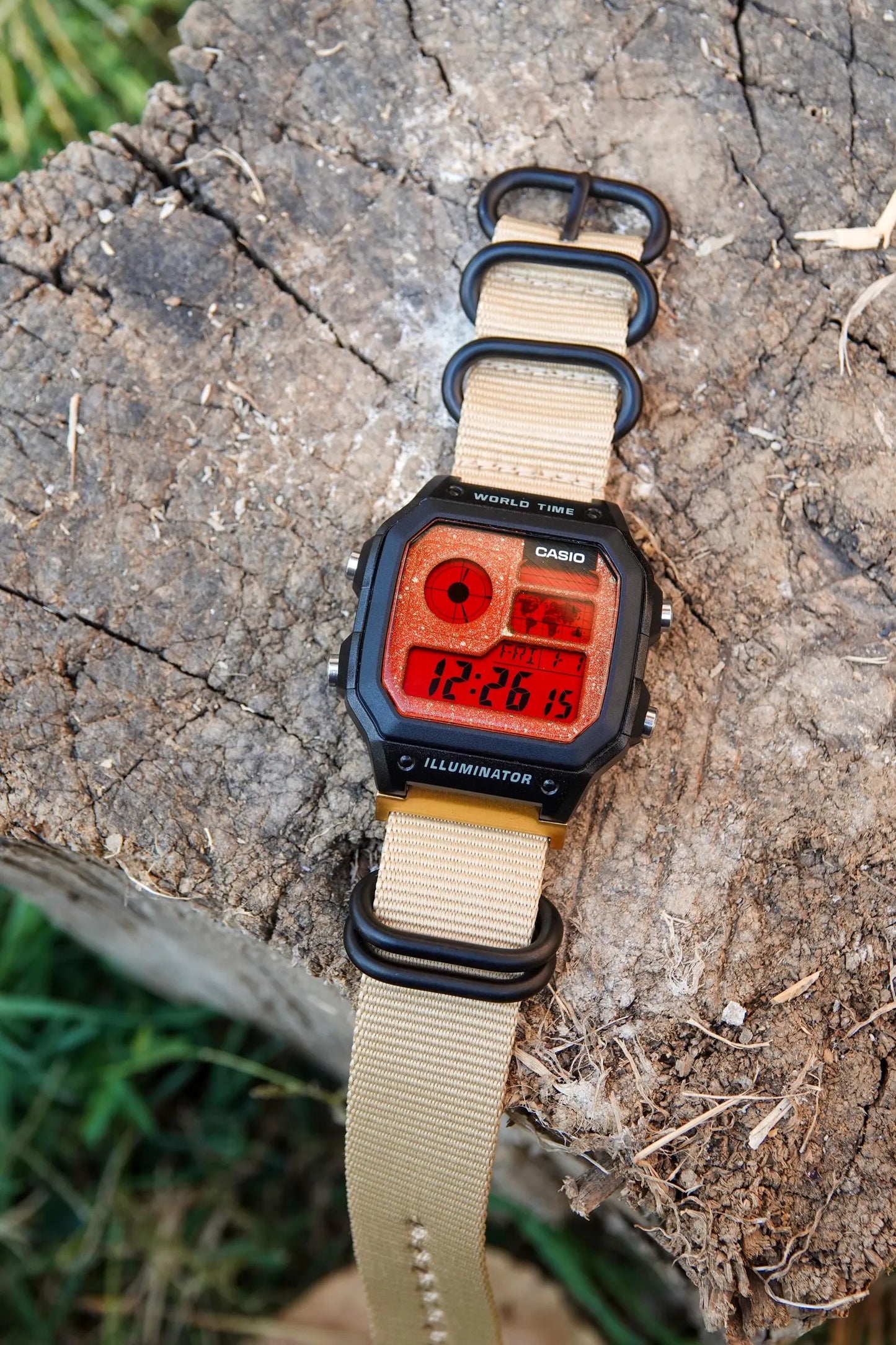 Red Dune Royale AE-1200 - Modified Casio Watch