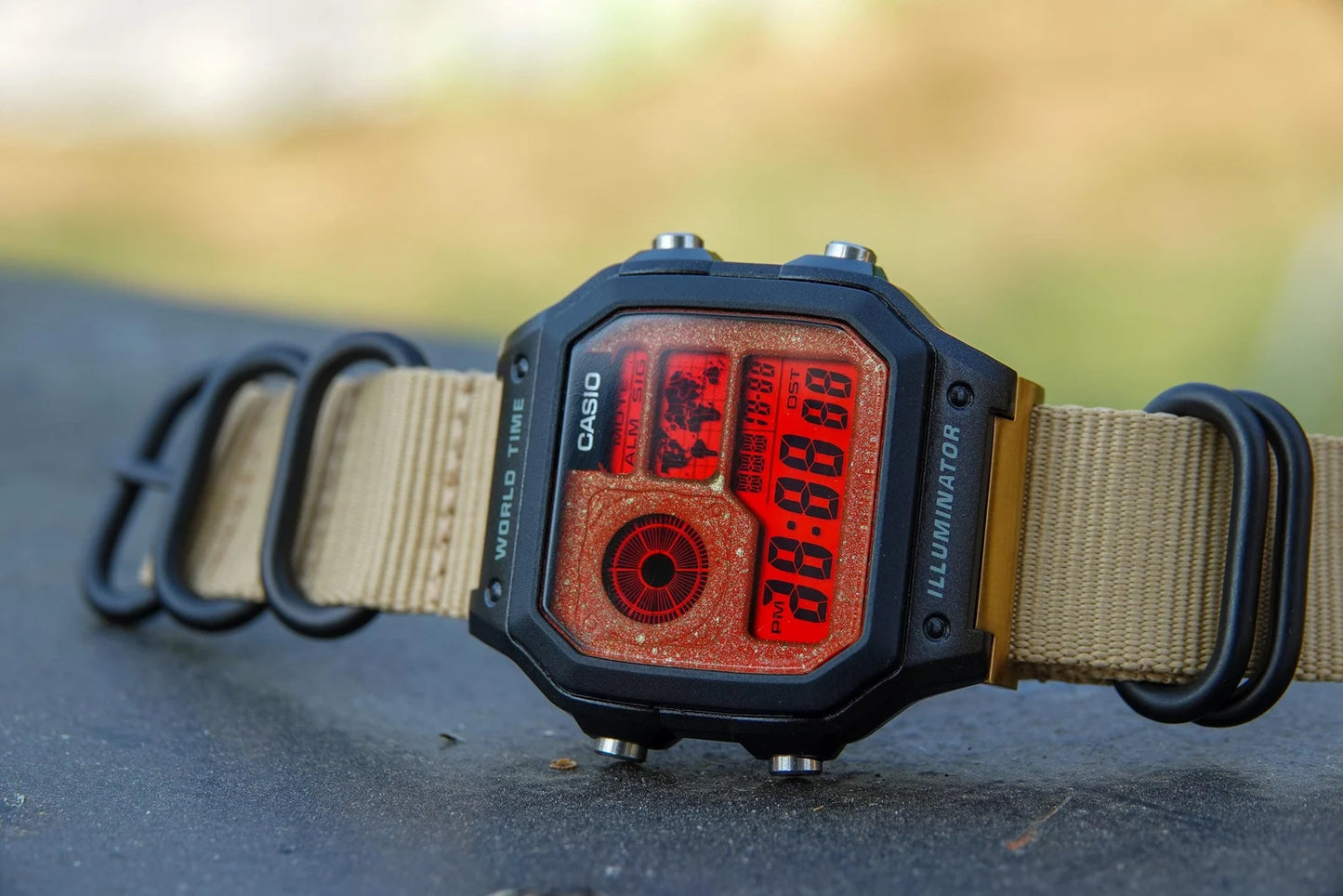 Red Dune Royale AE-1200 - Modified Casio Watch