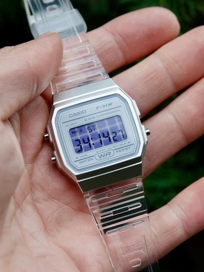Gridlines Clear F-91 - Modified Casio Watch