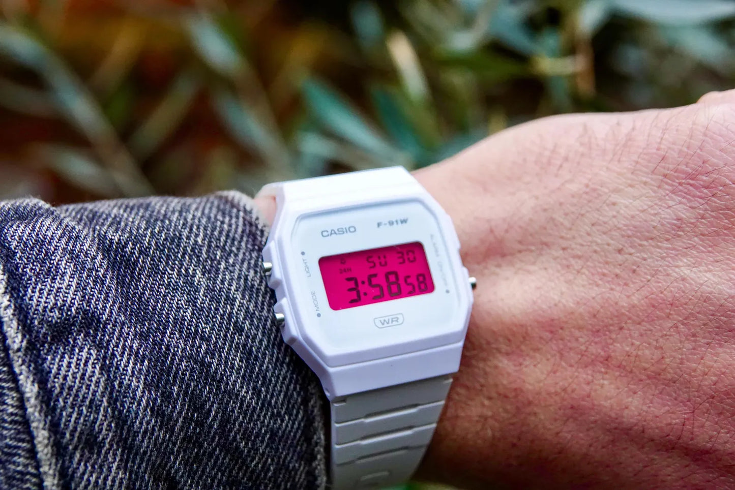 Pink White F-91 - Modified Casio Watch