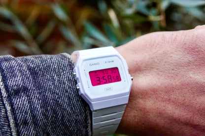 Pink White F-91 - Modified Casio Watch