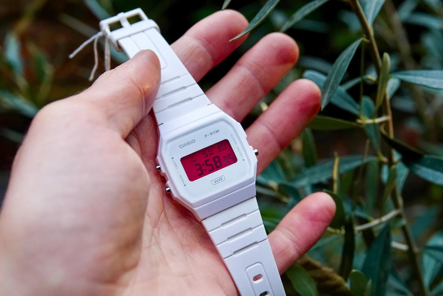 Pink White F-91 - Modified Casio Watch