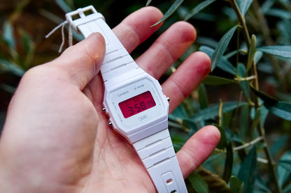 Pink White F-91 - Modified Casio Watch