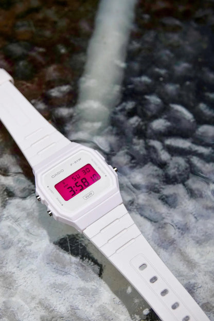 Pink White F-91 - Modified Casio Watch