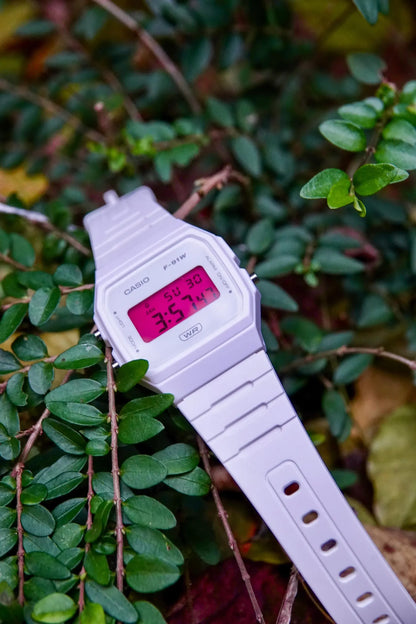 Pink White F-91 - Modified Casio Watch