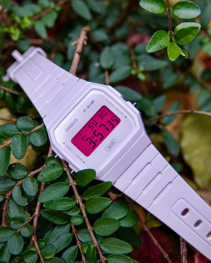 Pink White F-91 - Modified Casio Watch