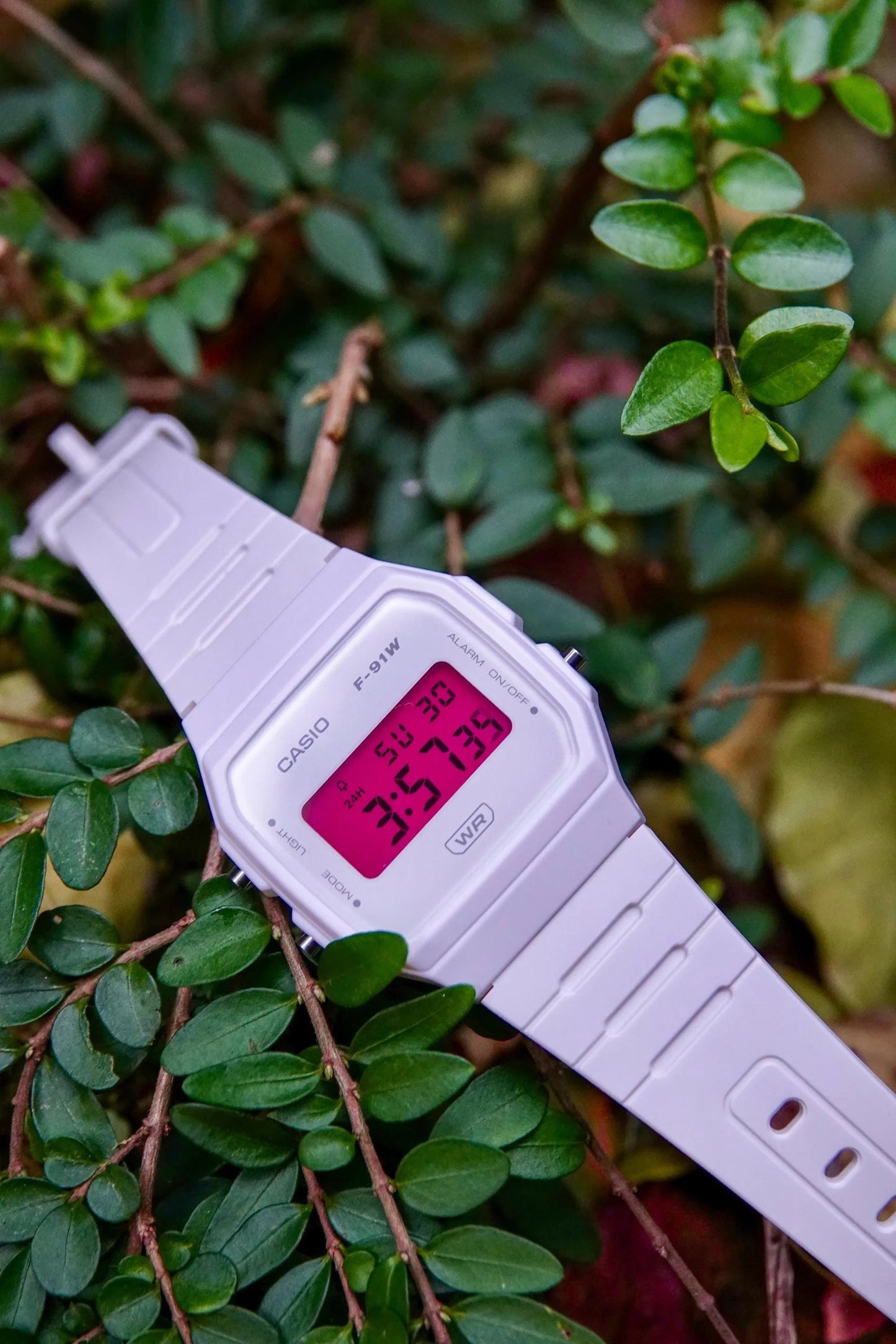 Pink White F-91 - Modified Casio Watch