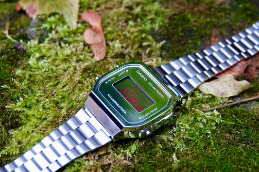 Modified Casio A168 “Mirror Time”&nbsp;

A bold visual transformation of the classic Casio A168, featuring one of the most unique display mods we offer.

This is not just a negative display — it's a full mirror chrome screen, specially modified to reflect like polished steel while still showing time through crisp pink digits. 