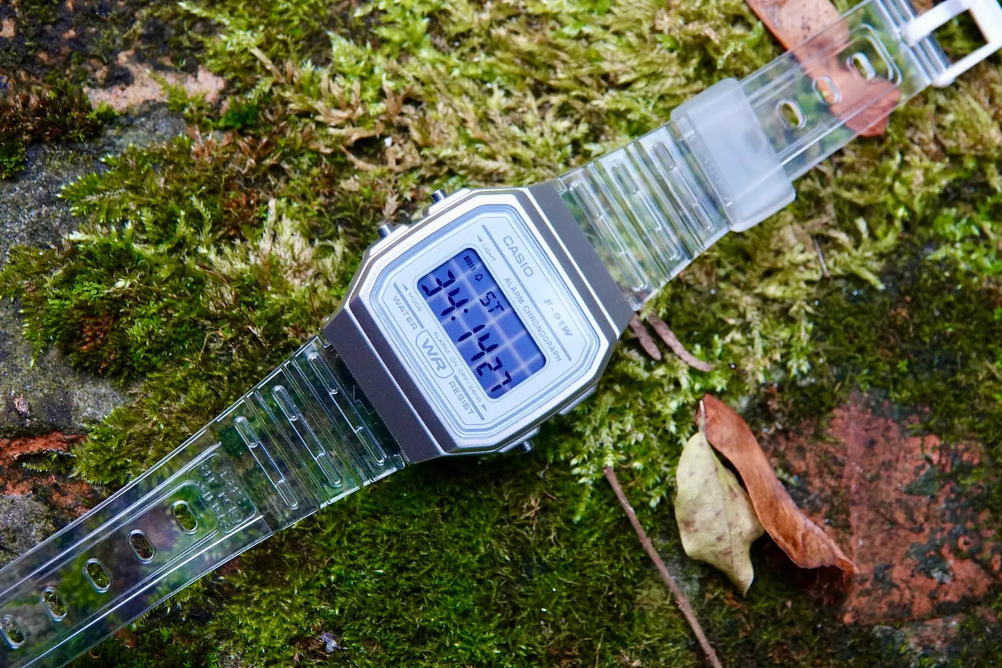 Gridlines Clear F-91 - Modified Casio Watch