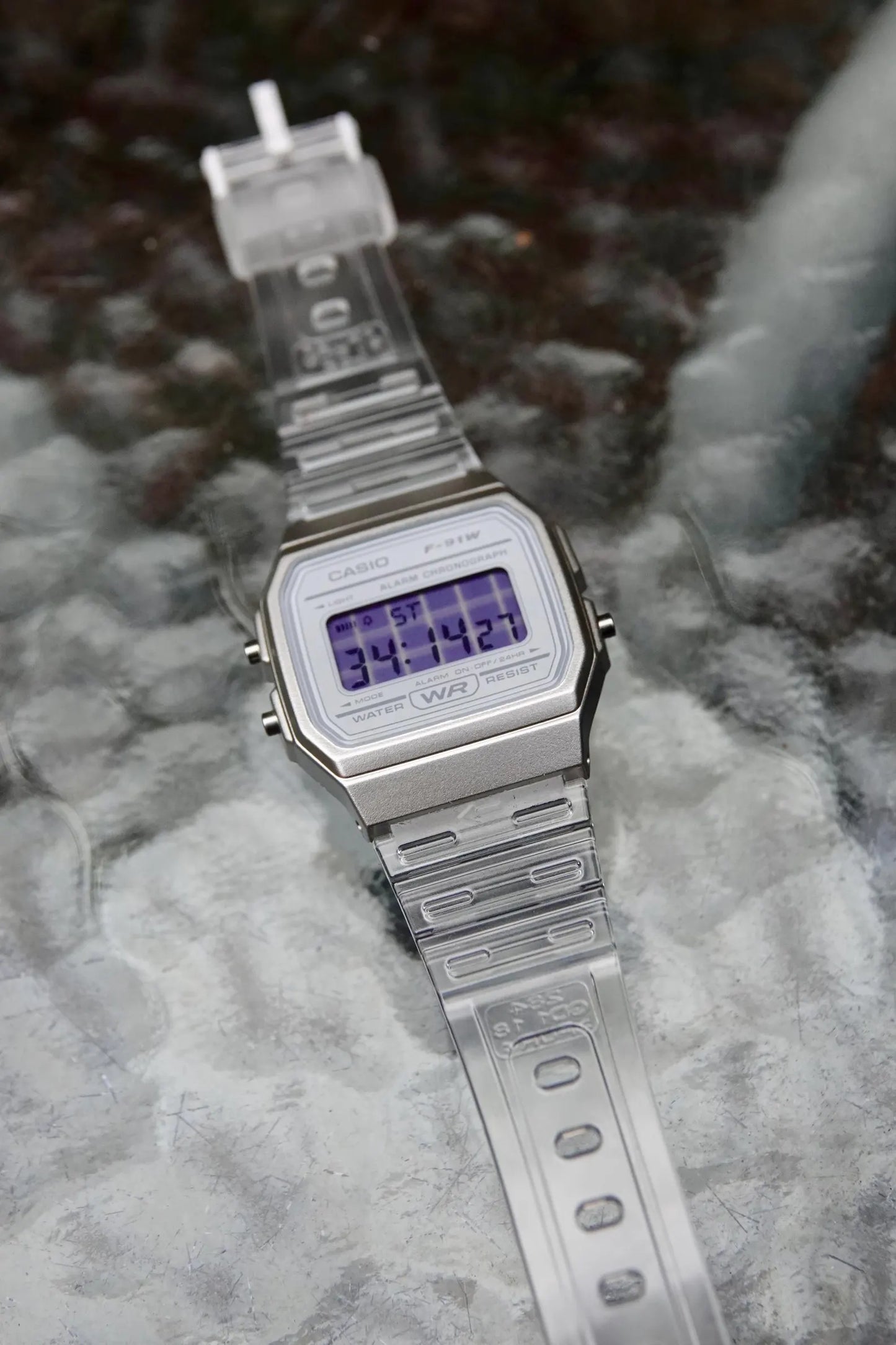 Gridlines Clear F-91 - Modified Casio Watch