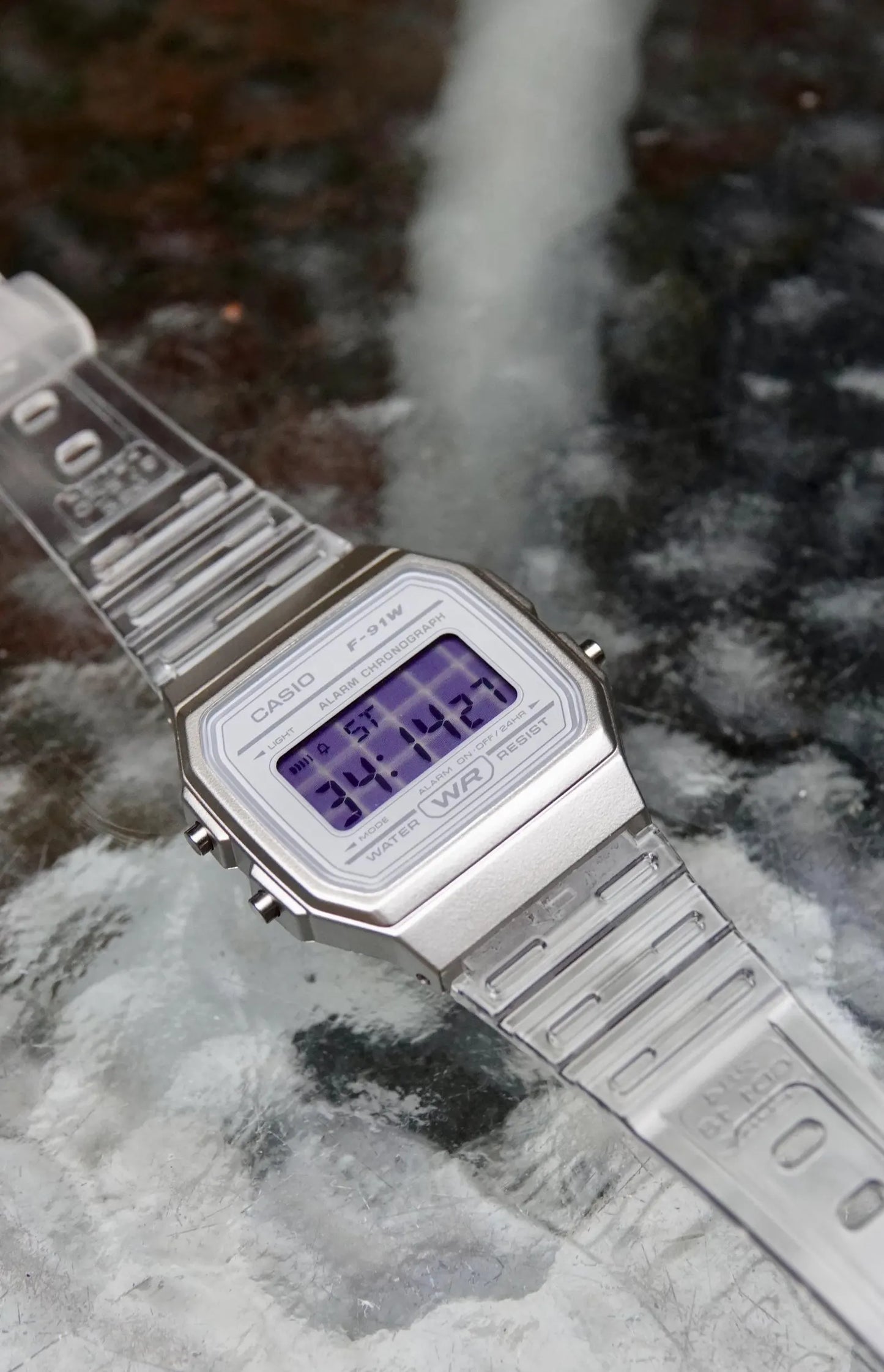 Gridlines Clear F-91 - Modified Casio Watch