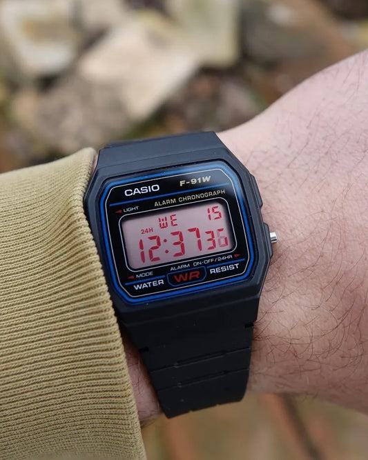 Red Numbers F-91 - Modified Casio Watch