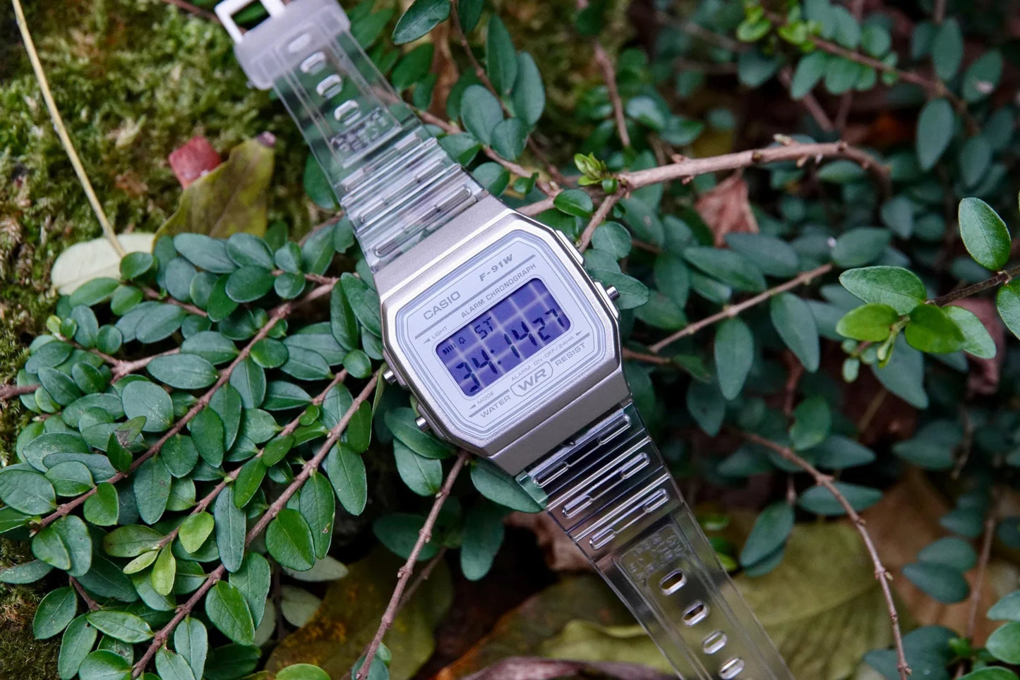 Gridlines Clear F-91 - Modified Casio Watch