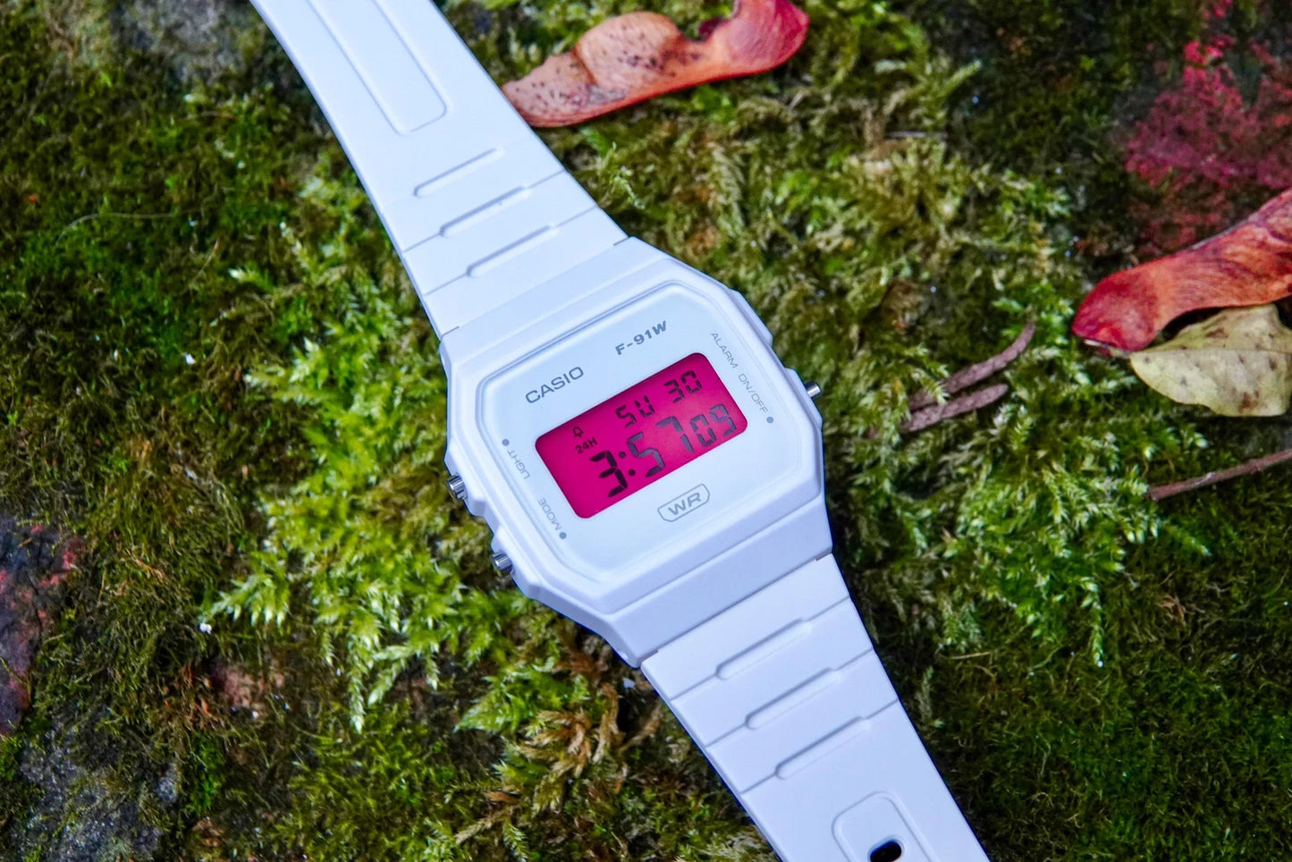 Pink White F-91 - Modified Casio Watch