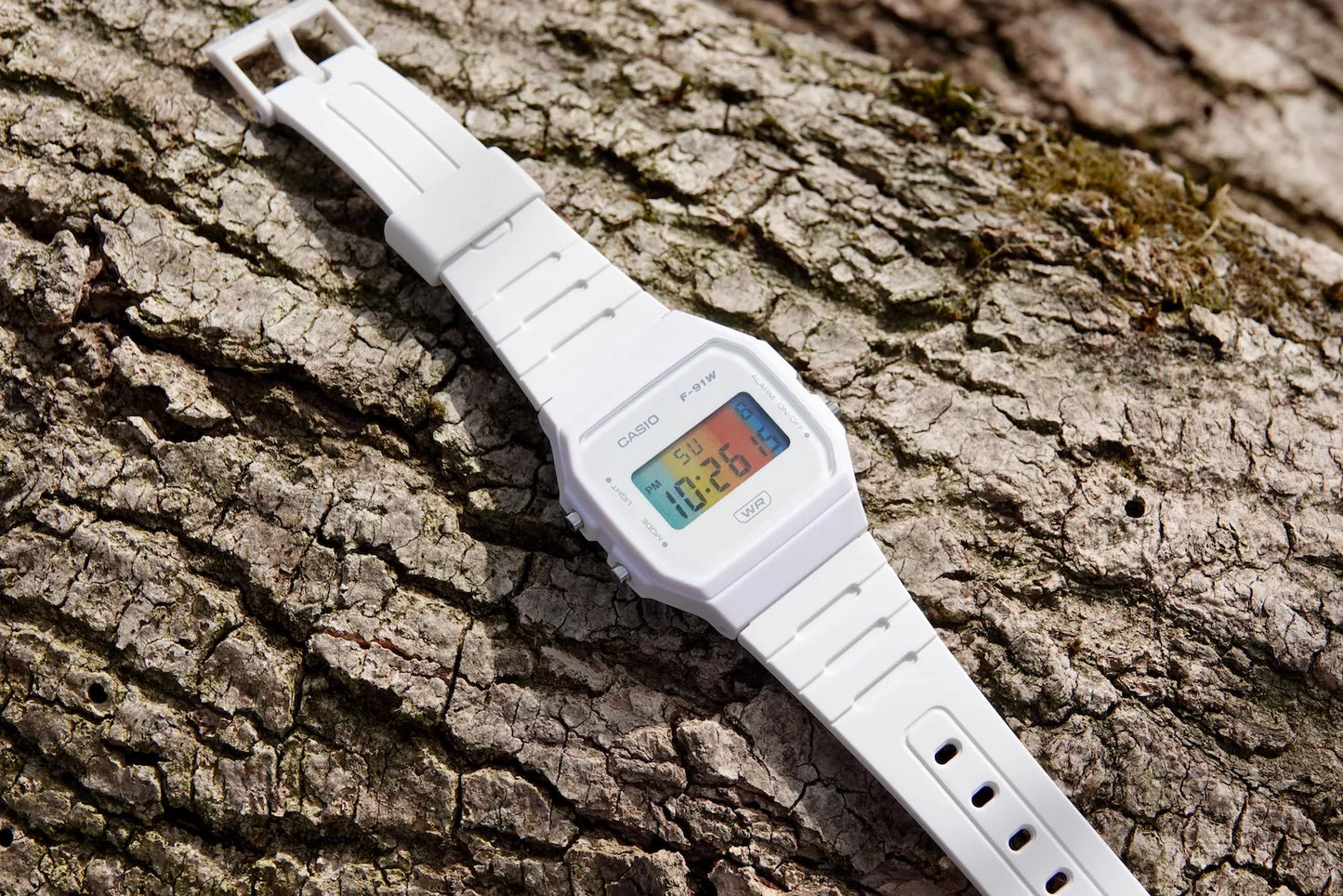 White Springtime F-91 - Modified Casio Watch