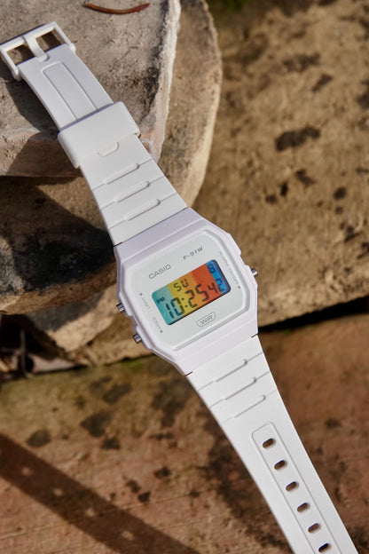 White Springtime F-91 - Modified Casio Watch