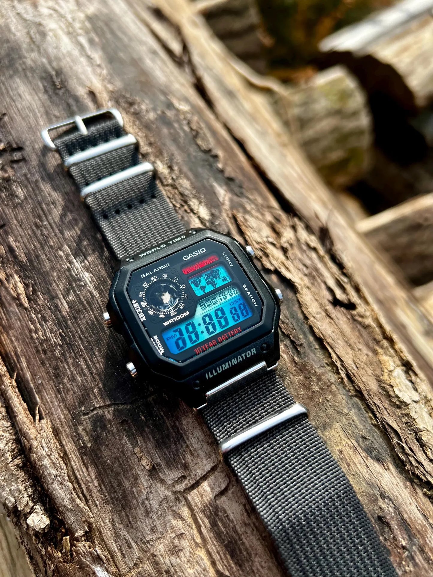 Dark Moon AE-1200 - Modified Casio Watch