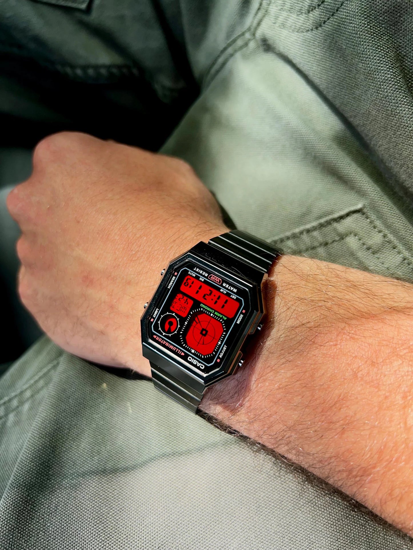 Crimson Circuit A130 - Modified Casio Watch