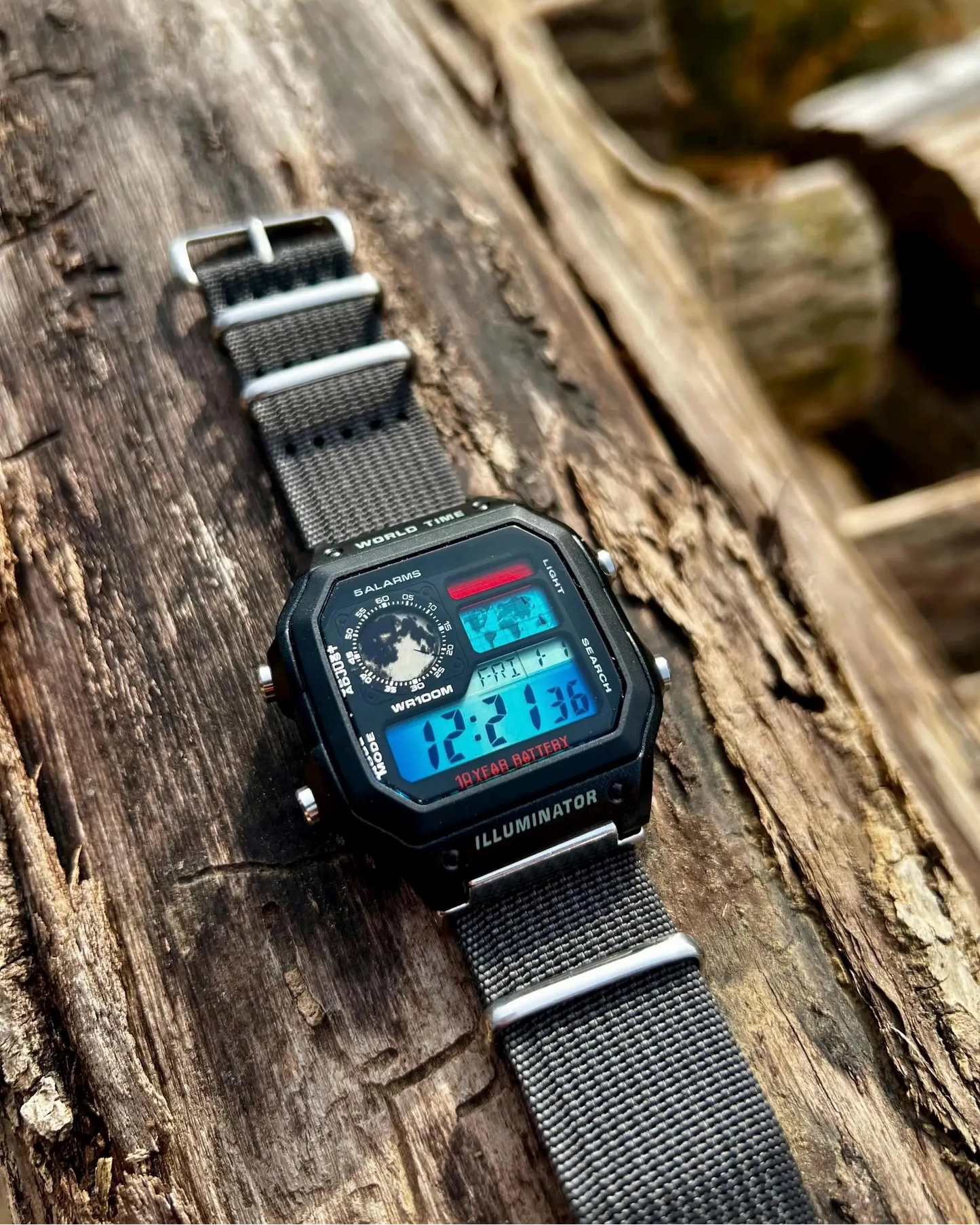 Dark Moon AE-1200 - Modified Casio Watch