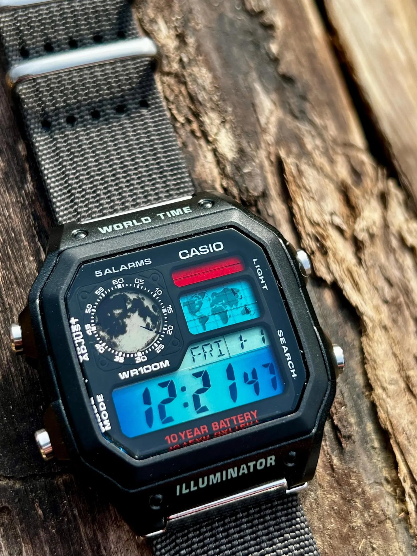 Dark Moon AE-1200 - Modified Casio Watch