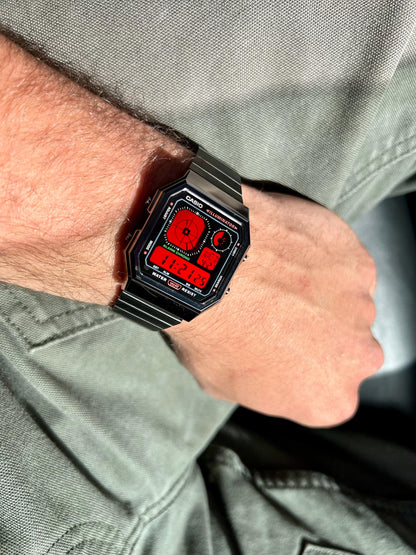 Crimson Circuit A130 - Modified Casio Watch