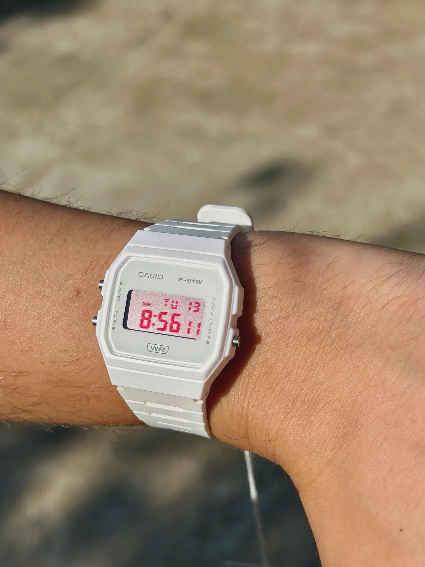 Minimal White F-91 - Modified Casio Watch