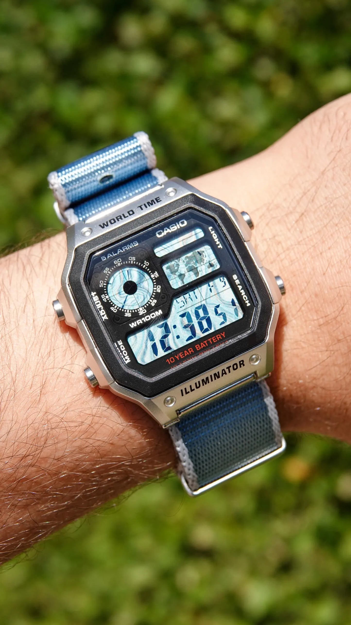 Blue Marble Royale AE-1200 - Modified Casio Watch