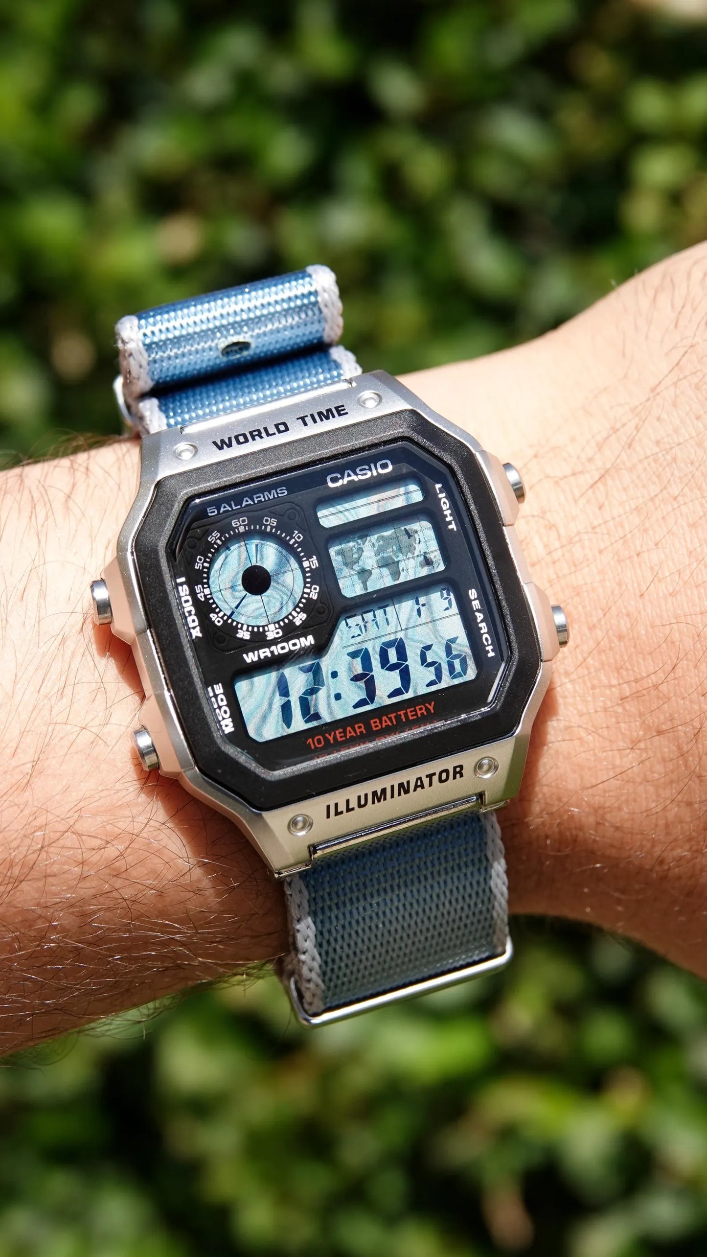 Blue Marble Royale AE-1200 - Modified Casio Watch