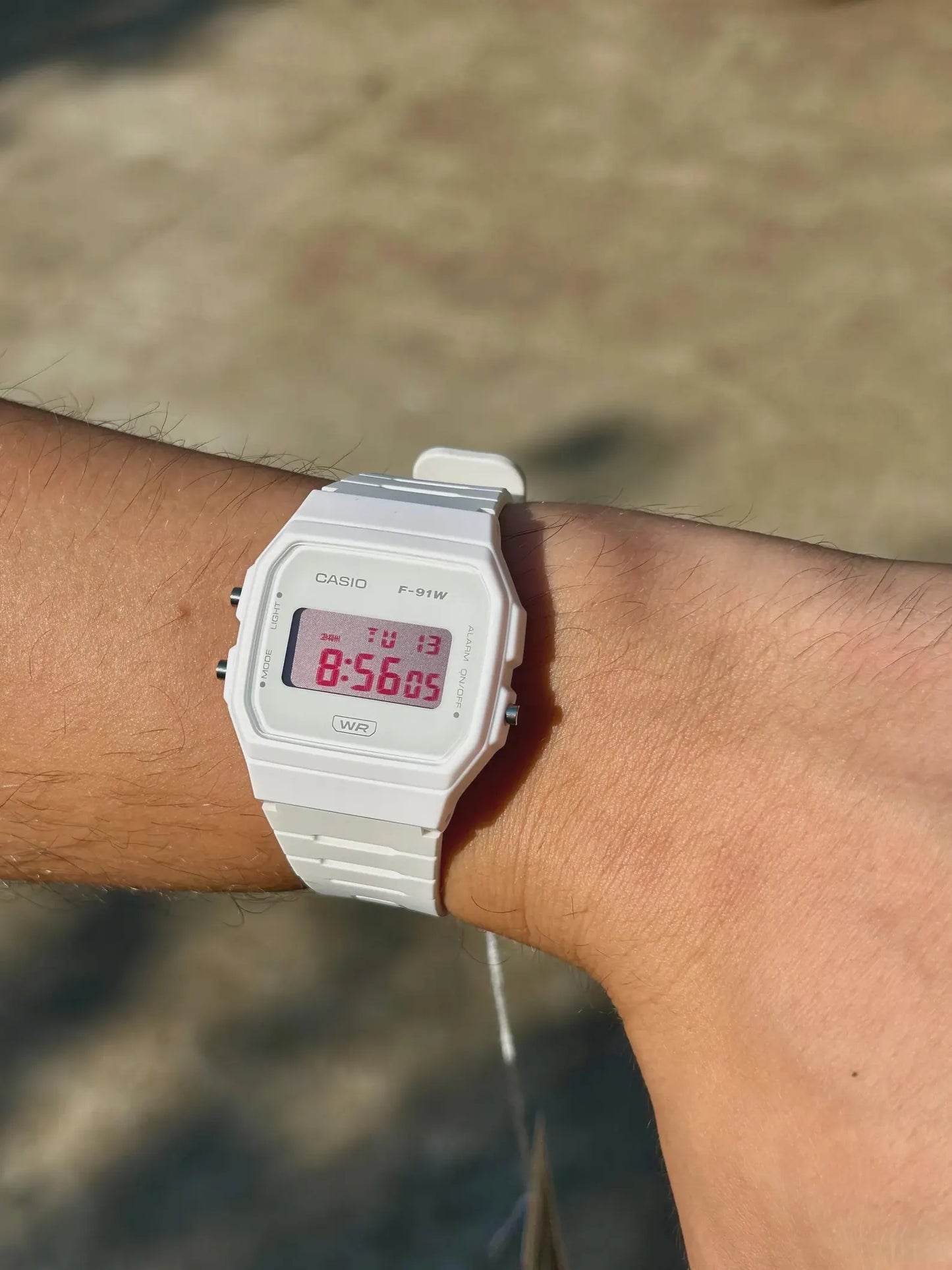 Minimal White F-91 - Modified Casio Watch