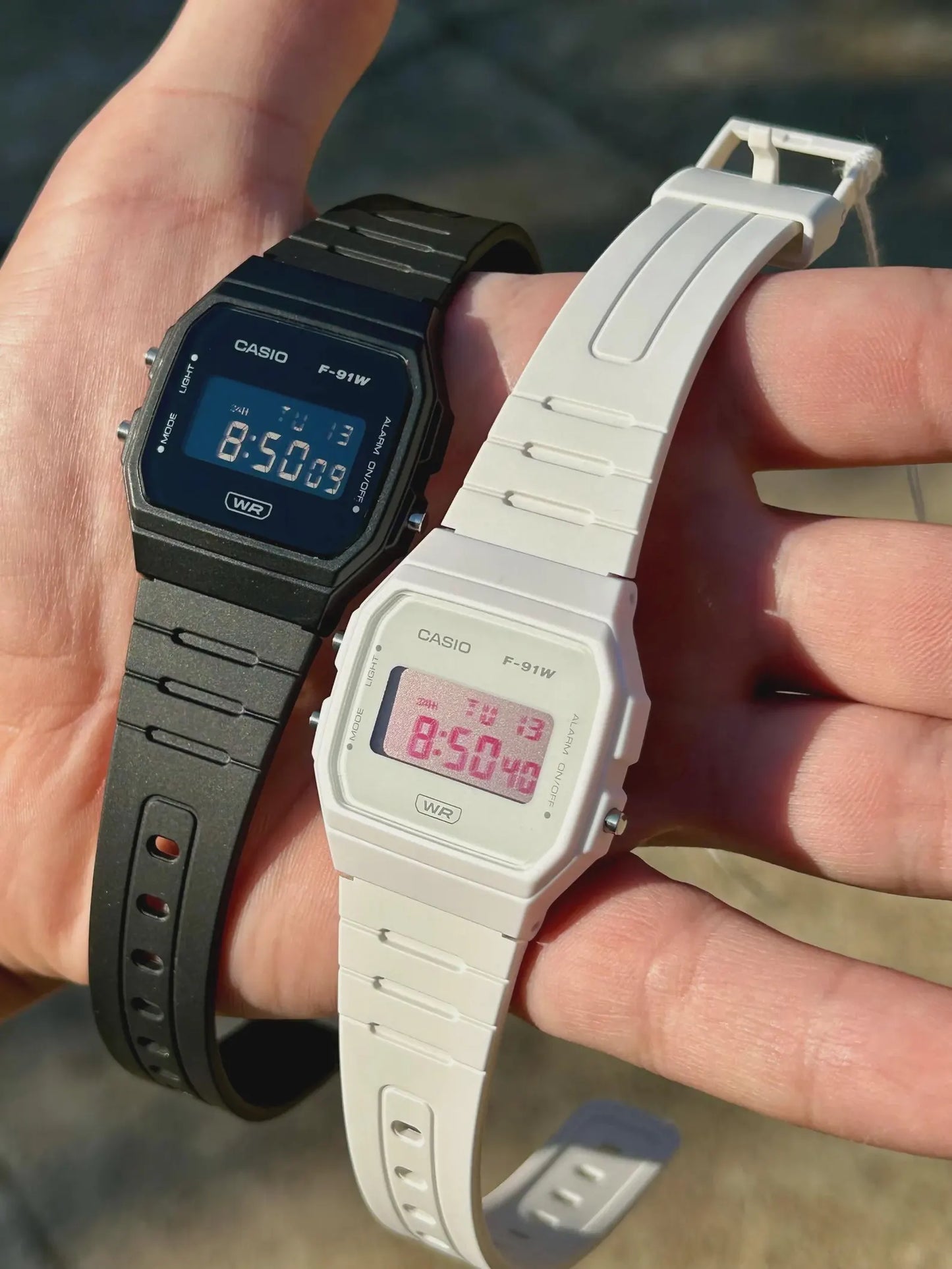 Minimal White F-91 - Modified Casio Watch